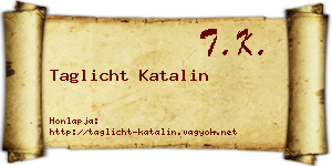 Taglicht Katalin névjegykártya